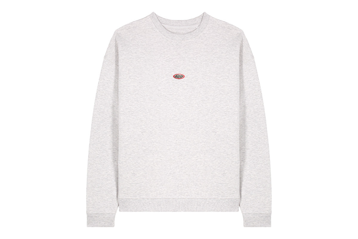 PATCH SWEATER GRAU