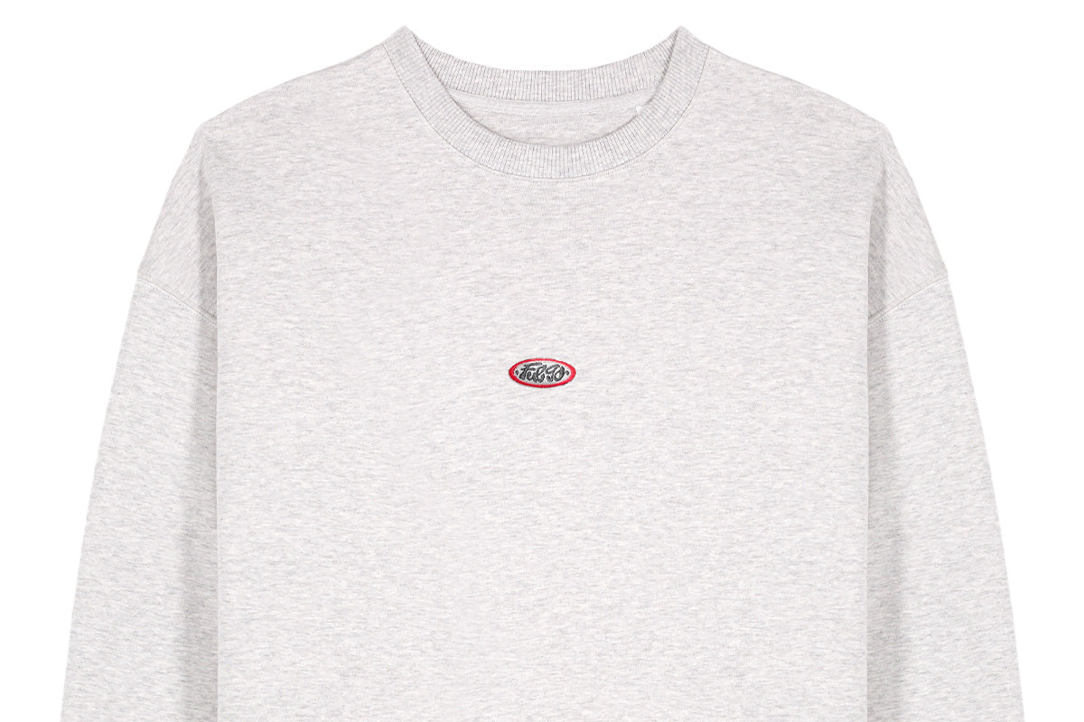 PATCH SWEATER GRAU
