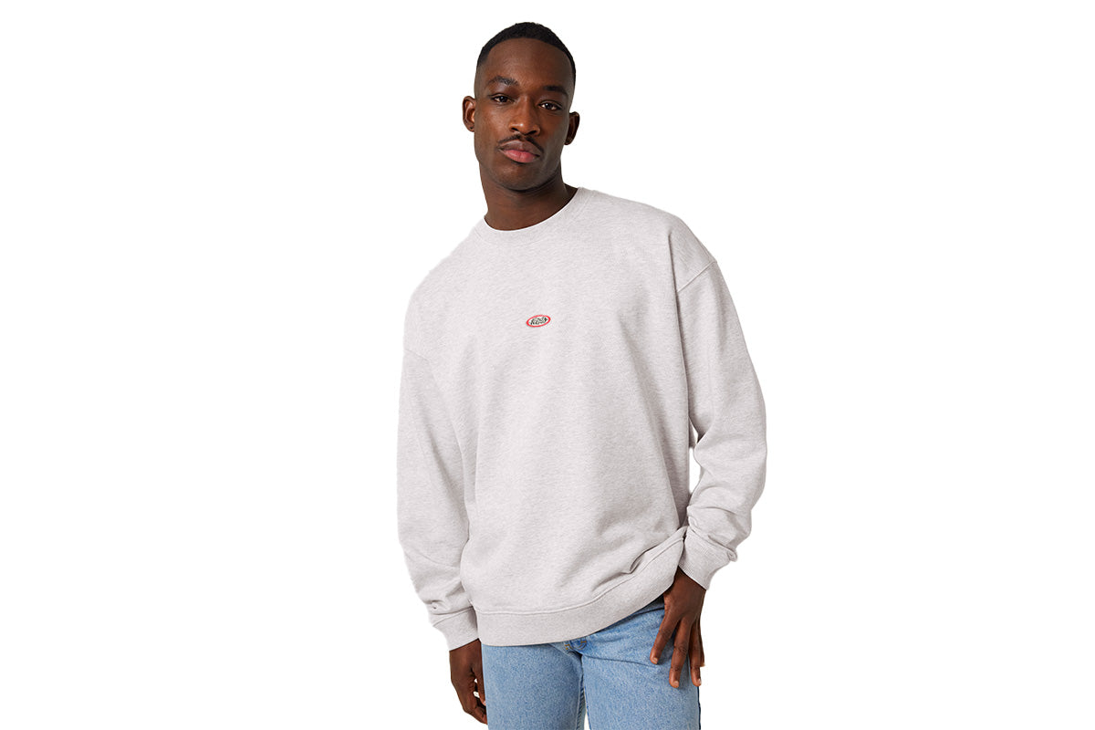 PATCH SWEATER GRAU