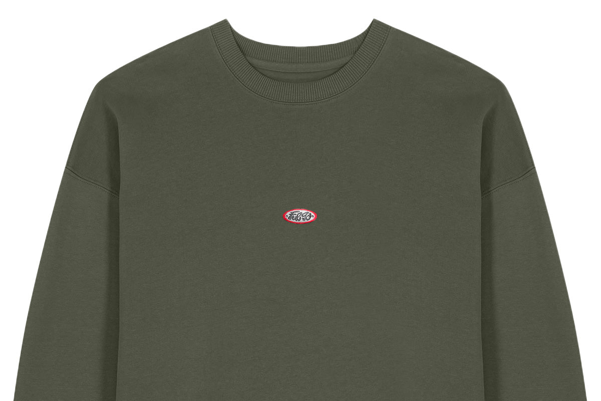 PATCH SWEATER GRÜN